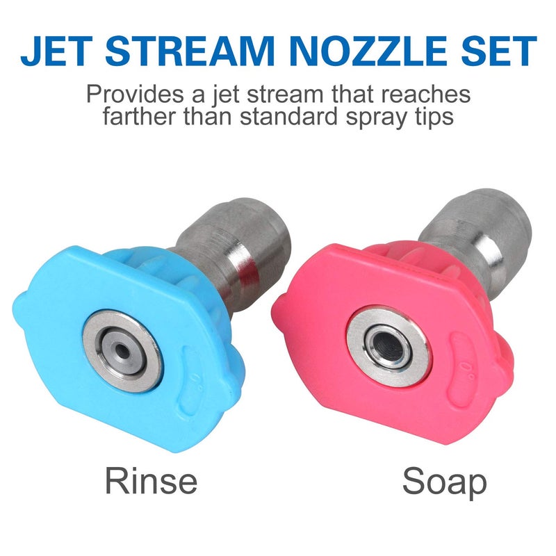 STYDDI Pressure Washer Quick-Connect Pivoting Coupler Kit, 7 Pack Power Washer Nozzle Tips and Quick Connect Pivot Adapter Coupler with 5 Different Angles, 1/4 inch, 2.5 GPM, 4500 PSI - Image 5